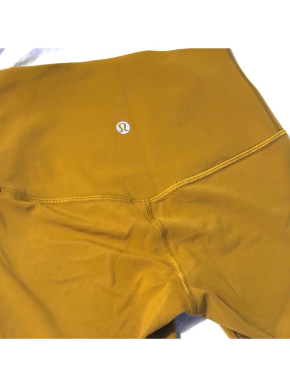 Like New Lululemon Align High-Rise Shorts 8" Gold Spice Nulu Biker Style Yoga 2 - Picture 6 of 9